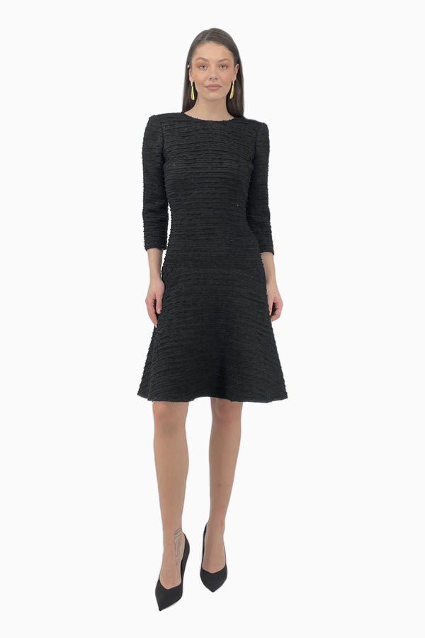 Glockiges Kleid aus Fancy Tweed
