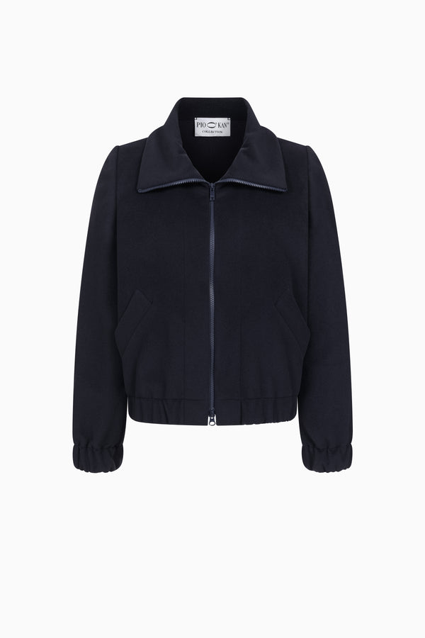 Bomberjacke mit Stehkragenaus Woll-Cashmere