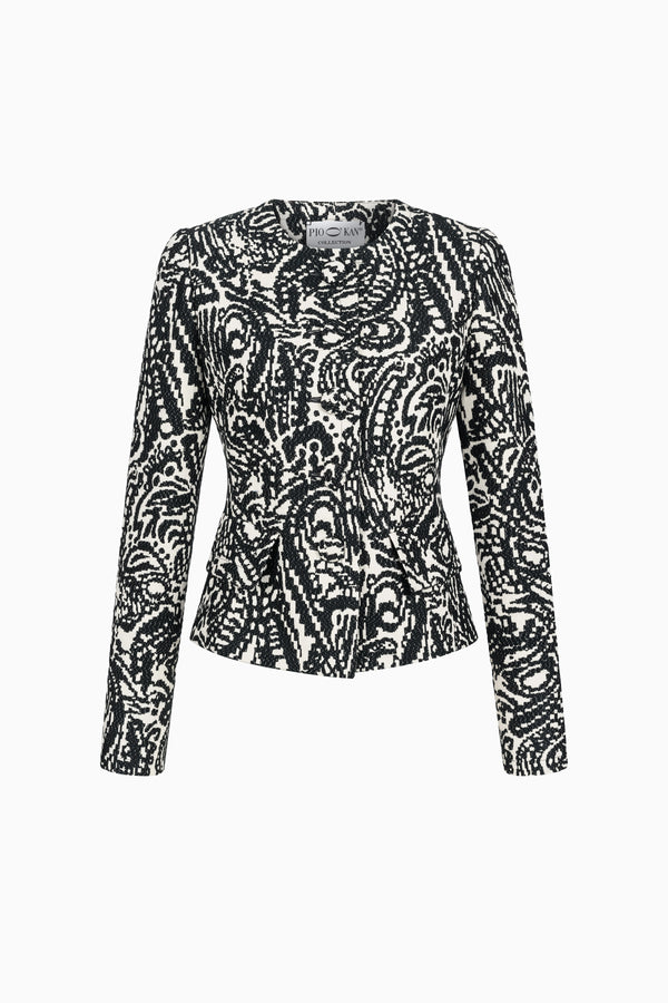Taillierte Jacke aus Jacquard