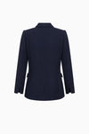 Hüftlange Jacke aus Wollcrêpe