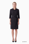 Kleid mit Knopfleiste aus Gabardine