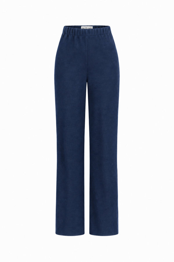 Gerade Hose aus Jersey mit elastischem Bund