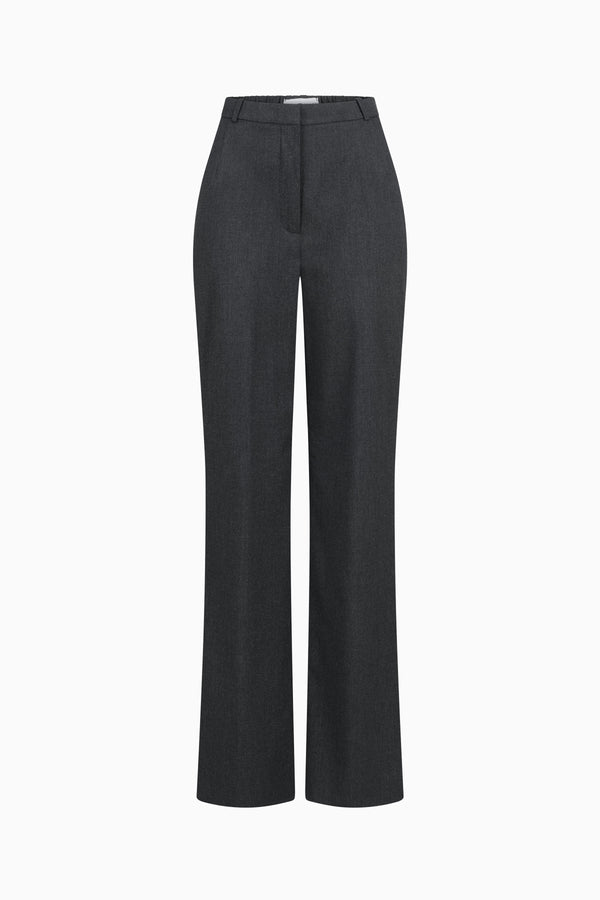 Gerade Hose aus Gabardine mit Gürtelschlaufen