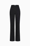 Straight-leg trousers in fancy jersey with elasticated waistband