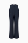 Straight-leg crêpe trousers with belt loops