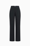 Wide-leg crepe trousers
