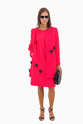 A-Linie Kleid aus Wollcrêpe