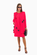 A-Linie Kleid aus Wollcrêpe