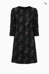 Ausgestelltes Kleid mit 3/4 Ärmel aus Spitze