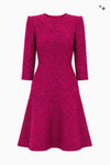 Glockiges Kleid aus Tweed