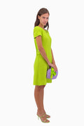 Ausgestelltes Kleid aus Wollcrêpe