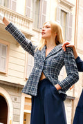 Blazer aus Karo Tweed