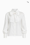Bluse mit Schleifendetail aus Baumwoll-Popeline