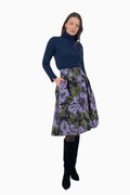 Ausgestellter Faltenrock aus Jacquard