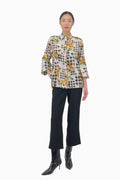 Bluse aus bedrucker Seide