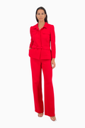 Hüftlange Jacke aus Wollcrêpe