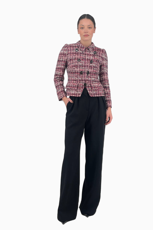 Taillierte asymetrische Jacke aus Tweed