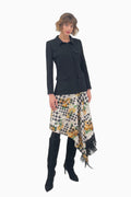 Hüftlange Jacke aus Wollcrêpe