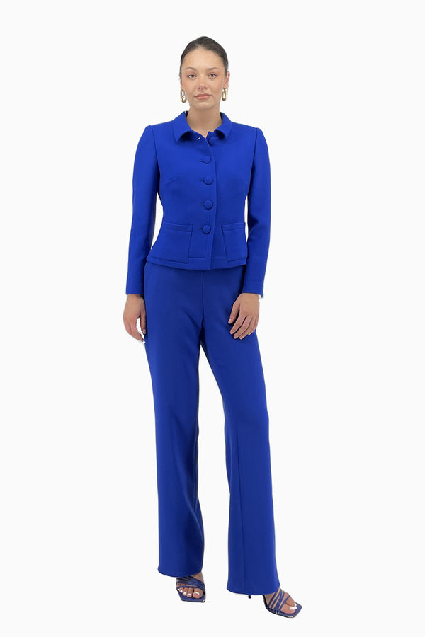 Taillierte Jacke aus Wollcrêpe