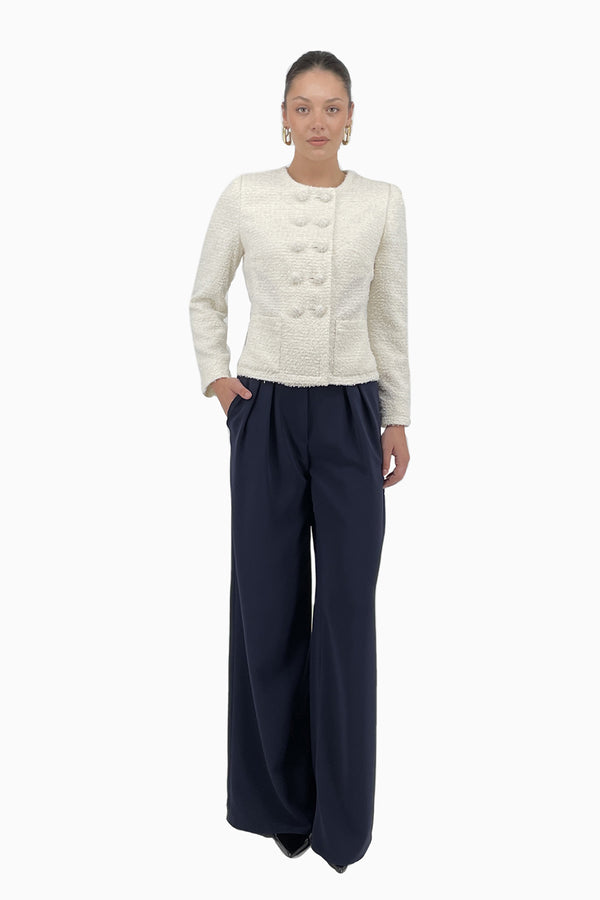 Taillierte 2-Reiher Jacke aus Tweed