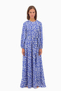 Langes Sommerkleid aus Seide