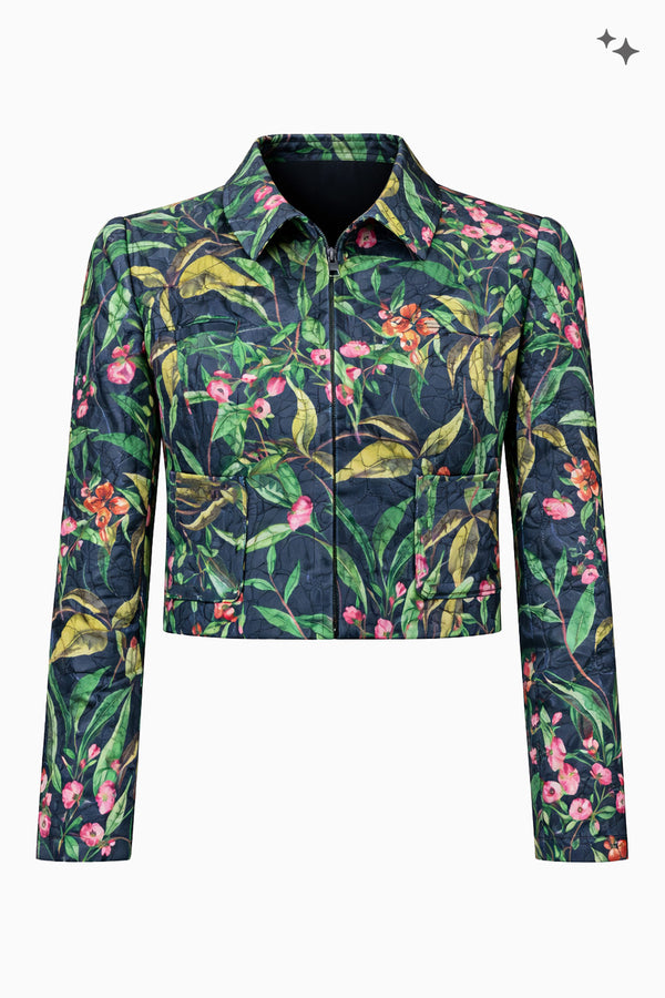 Short piqué jacket
