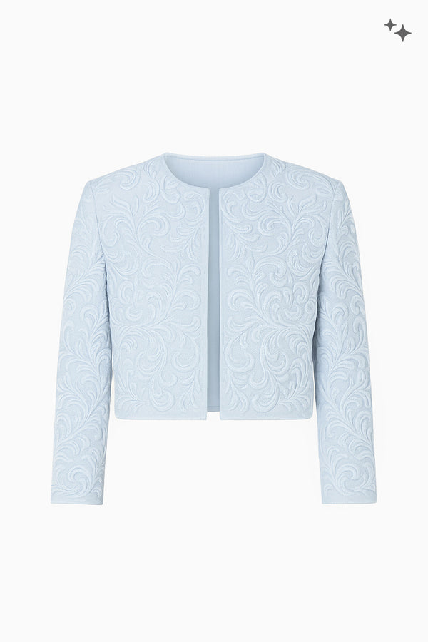 Kurze gerade Jacke aus Spitze