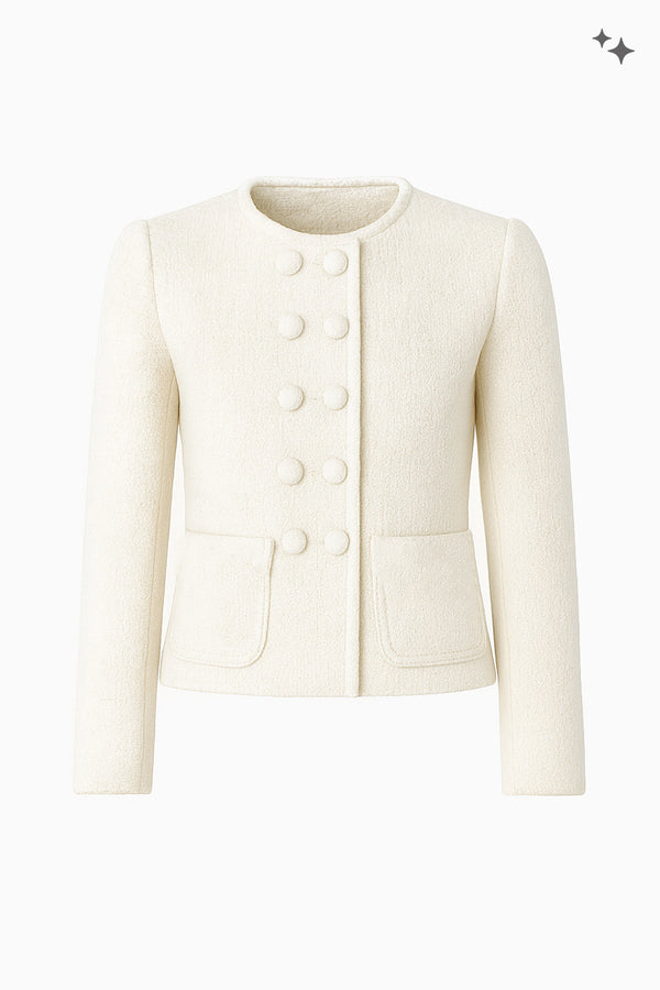 Taillierte 2-Reiher Jacke aus Tweed