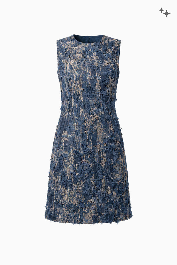 Ausgestelltes Kleid mit Eingrifftaschen aus Fancy Jeans