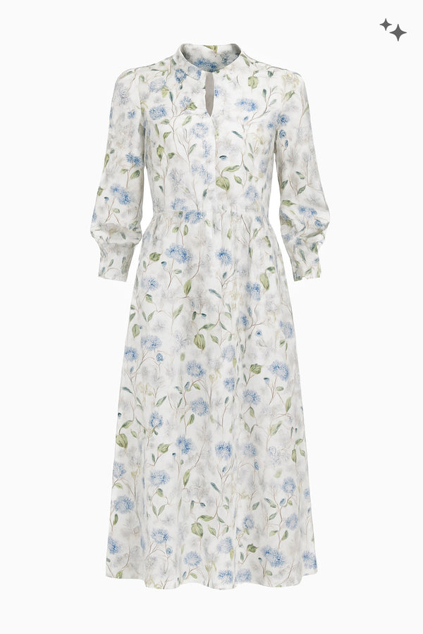 Luftiges langes Kleid aus Baumwoll-Batist