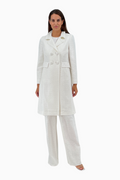 Langer Mantel aus leichtem Sommertweed