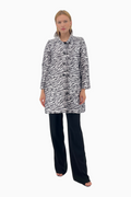 Leichter Mantel aus Mikado in Zebra Muster