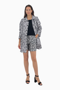 Leichter Mantel aus Mikado in Zebra Muster
