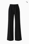 Weite Bundfaltenhose aus Fancy Jersey