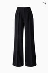 Weite Bundfaltenhose aus Wollcrêpe