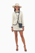 Ausgestellter Minirock aus Tweed