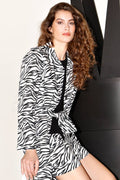 Leichte Short aus Baumwolle in Zebra Muster