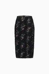 Long lace pencil skirt