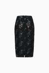 Long lace pencil skirt