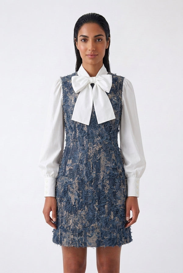 Ausgestelltes Kleid mit Eingrifftaschen aus Fancy Jeans