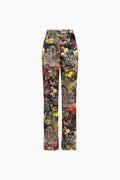 Gerade Hose aus Satin
