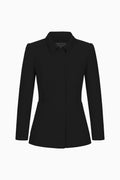 Hüftlange Jacke aus Wollcrêpe