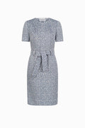 Etuikleid aus Jacquard mit kurzem Arm