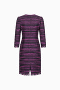 Kleid aus Tweed mit Fransen