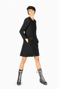 Mantelkleid aus Wollcrêpe