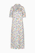 Langes Kleid aus Seide