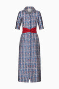 Langes Kleid aus Seide