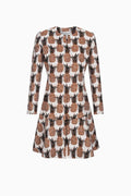 Mantelkleid aus Jacquard