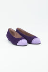 Ballerina aus Wildleder in Aubergine