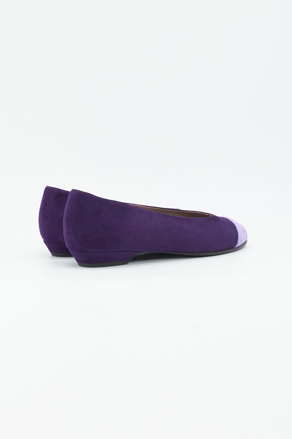 Ballerina aus Wildleder in Aubergine